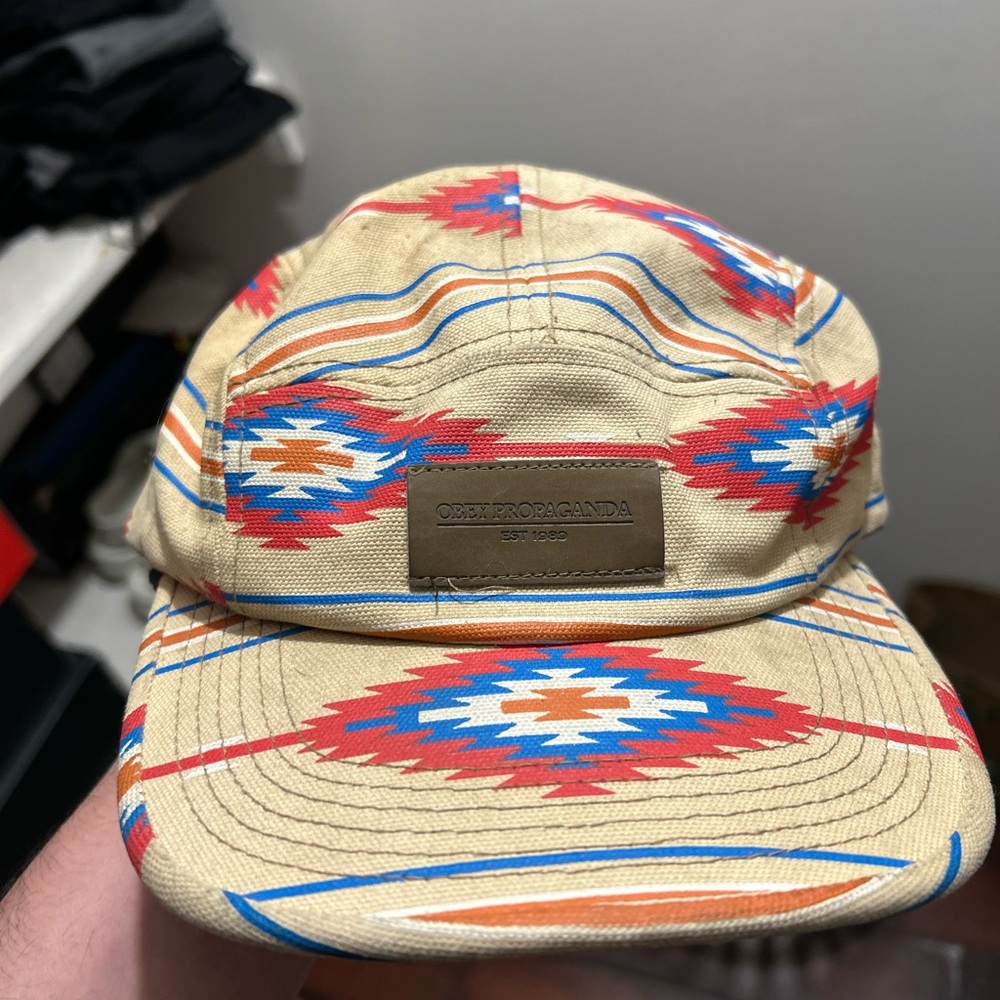 Vintage obey 5 panel Native American print